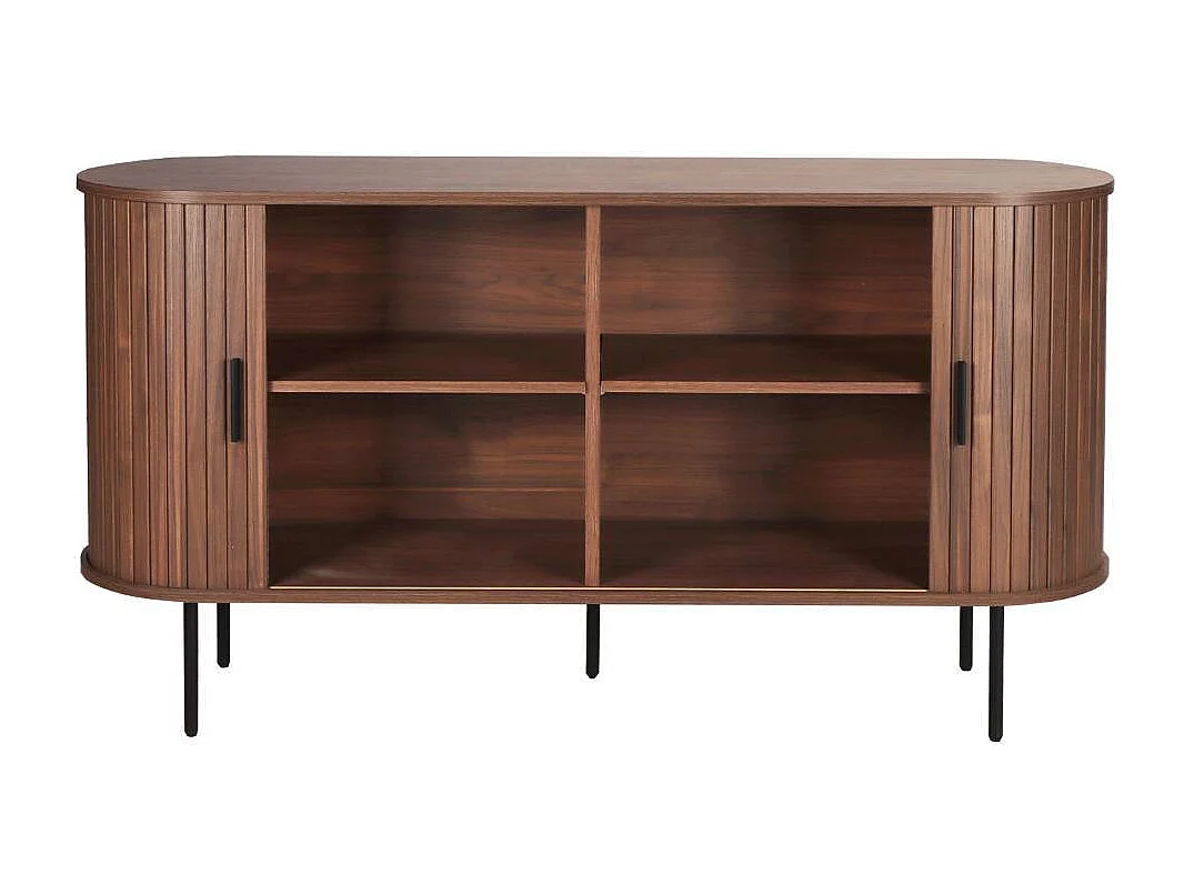 Sideboard Wohnzimmerkommode in Walnussfarben 140 cm breit