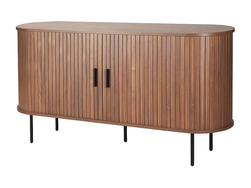 Sideboard Wohnzimmerkommode in Walnussfarben 140 cm breit