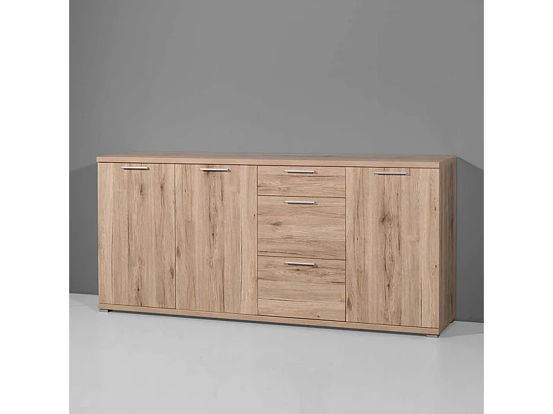 Sideboard mit Metallgriffen Touchwood Dekor