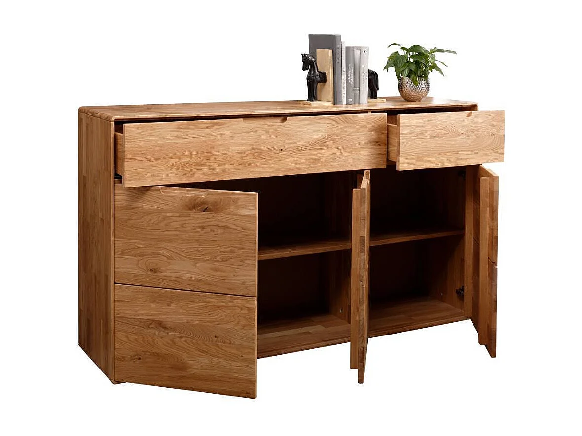 Sideboard Wohnzimmerkommode aus Wildeiche Massivholz 149 cm breit
