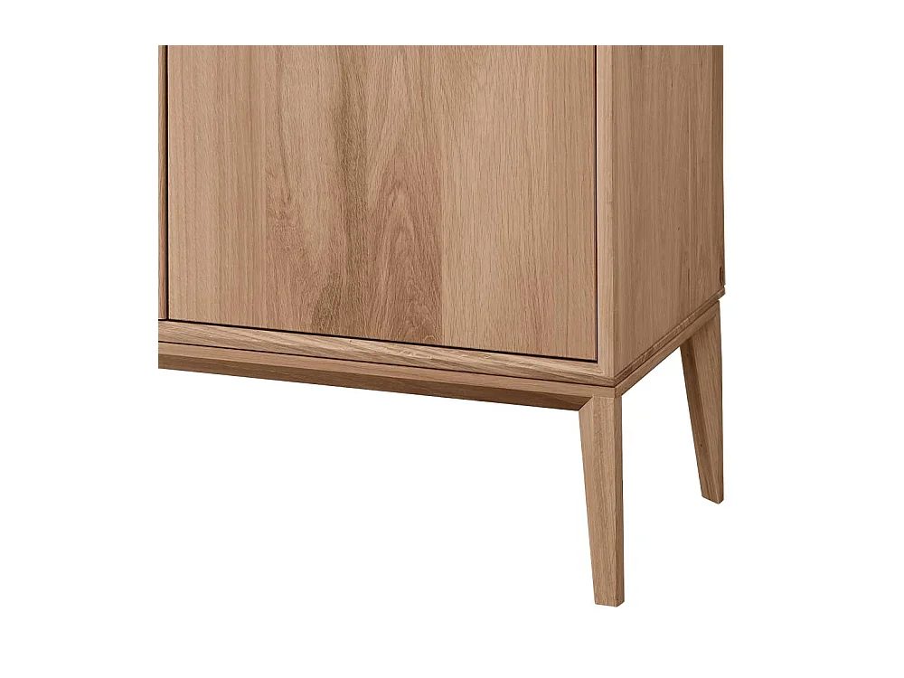 Sidebord Wildeiche Bianco geölt aus Massivholz drei Schubladen