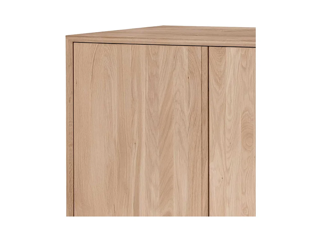 Sidebord Wildeiche Bianco geölt aus Massivholz drei Schubladen