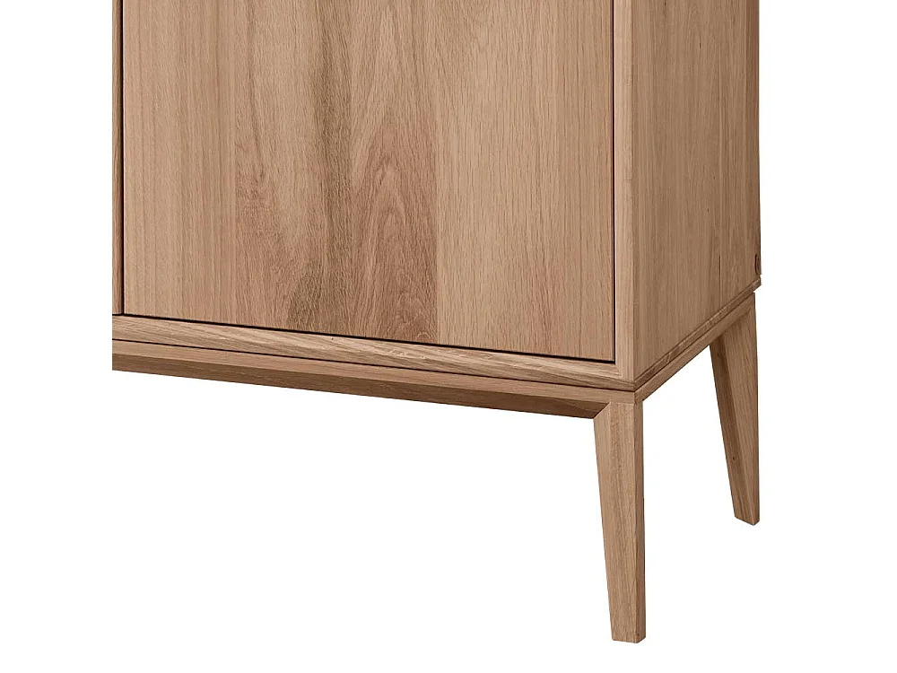 Sidebord Wildeiche Bianco geölt aus Massivholz drei Schubladen