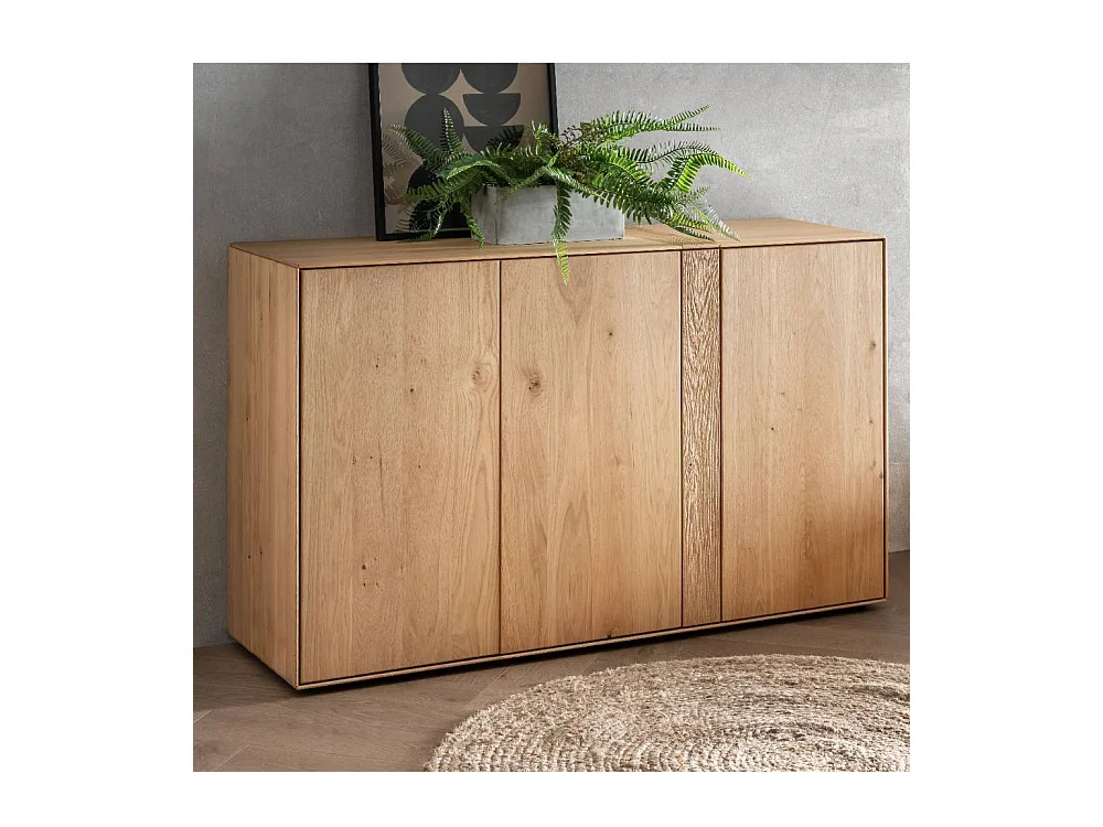 Sideboard Wohnzimmerkommode 3 türig aus Wildeiche Massivholz