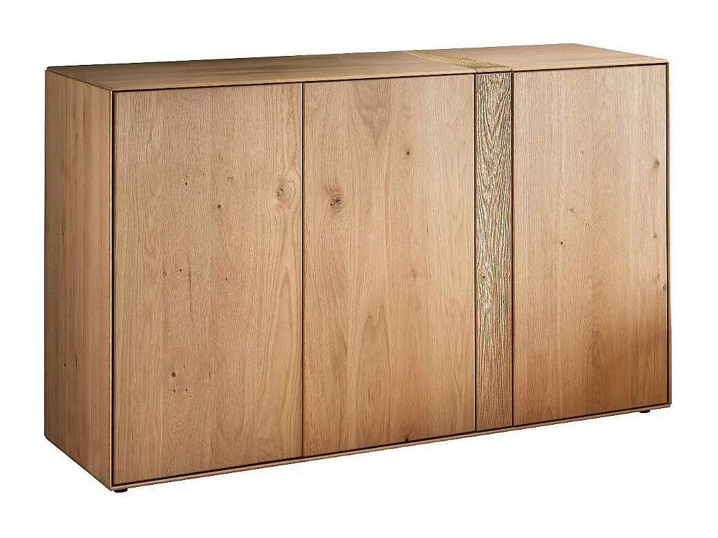 Sideboard Wohnzimmerkommode 3 türig aus Wildeiche Massivholz