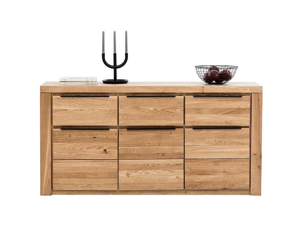 Sideboard in Eichefarben 3 Schubladen 3 Türen