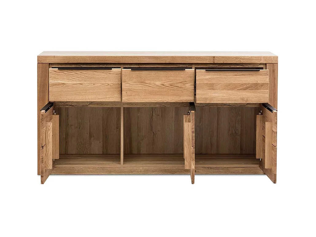 Sideboard in Eichefarben 3 Schubladen 3 Türen