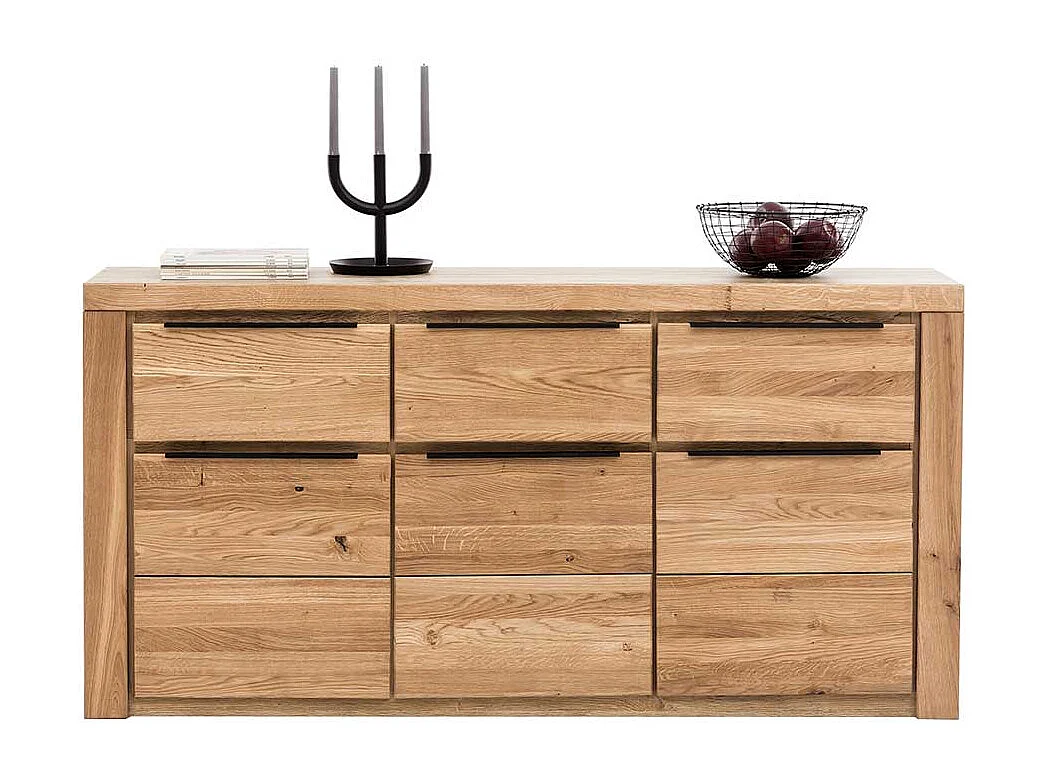 Sideboard in Eichefarben 3 Schubladen 3 Türen