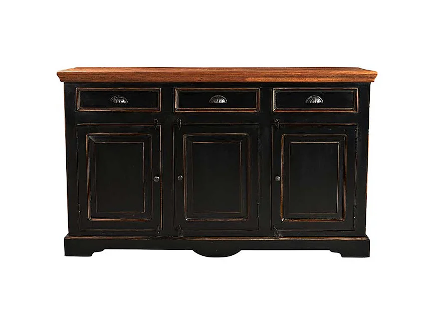 Shabby Sideboard in Schwarz 150 cm