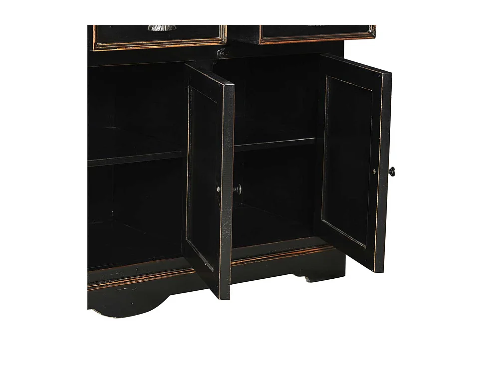 Shabby Sideboard in Schwarz 150 cm