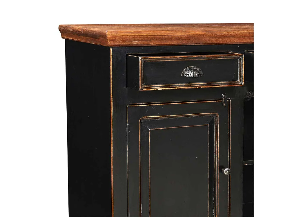 Shabby Sideboard in Schwarz 150 cm
