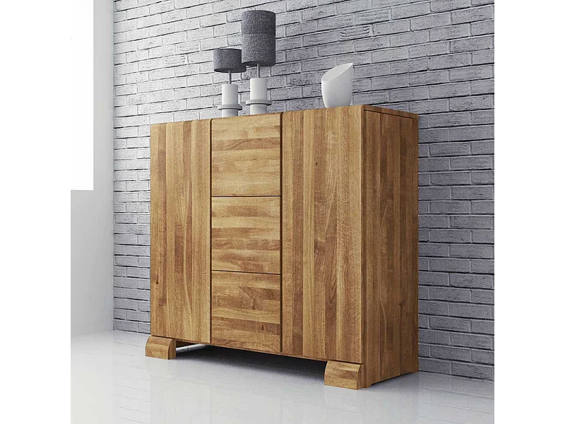 Wohnzimmer Sideboard aus Massivholz 120 cm