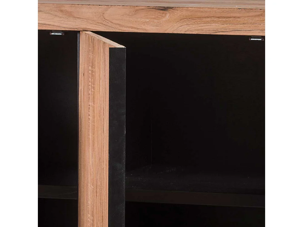 Sideboard aus teilmassivem Teakholz 90 cm hoch