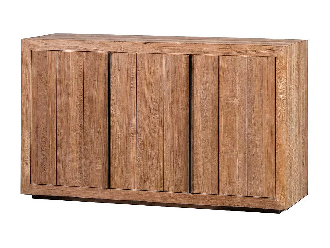 Sideboard aus teilmassivem Teakholz 90 cm hoch