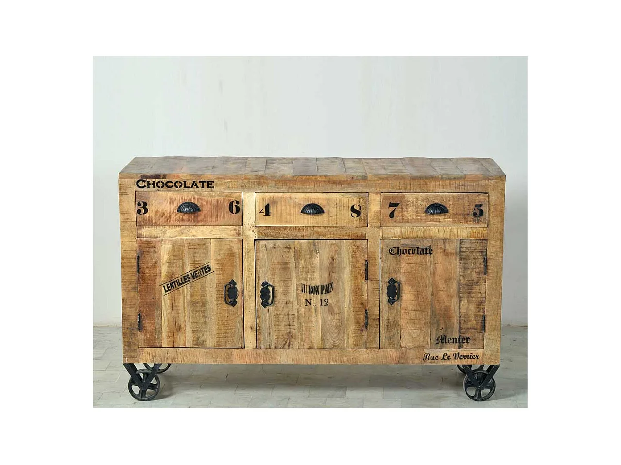 Sideboard auf Rollen Industry Style