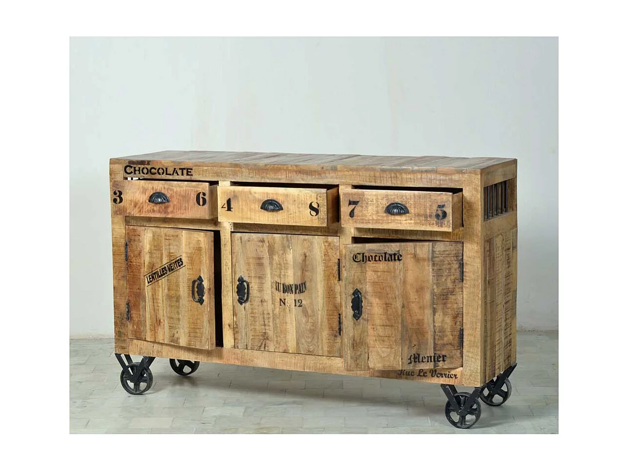 Sideboard auf Rollen Industry Style