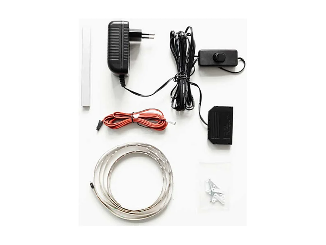 Sidebord mit Glasklappe und zwei Schubladen 165 cm breit