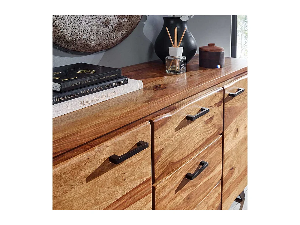 Echtholz Sideboard in modernem Design Sheesham Massivholz