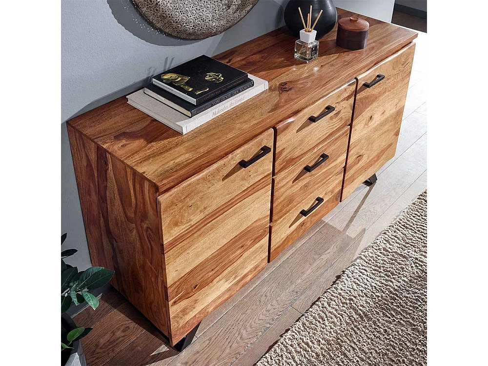 Echtholz Sideboard in modernem Design Sheesham Massivholz