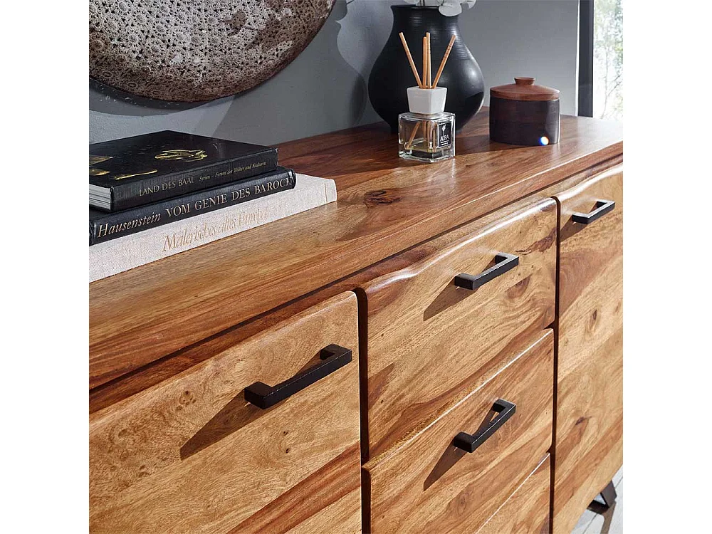 Echtholz Sideboard in modernem Design Sheesham Massivholz