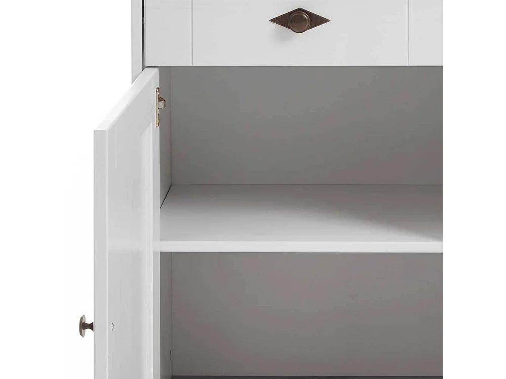 Kiefer Sideboard in Weiß Grau Landhaus