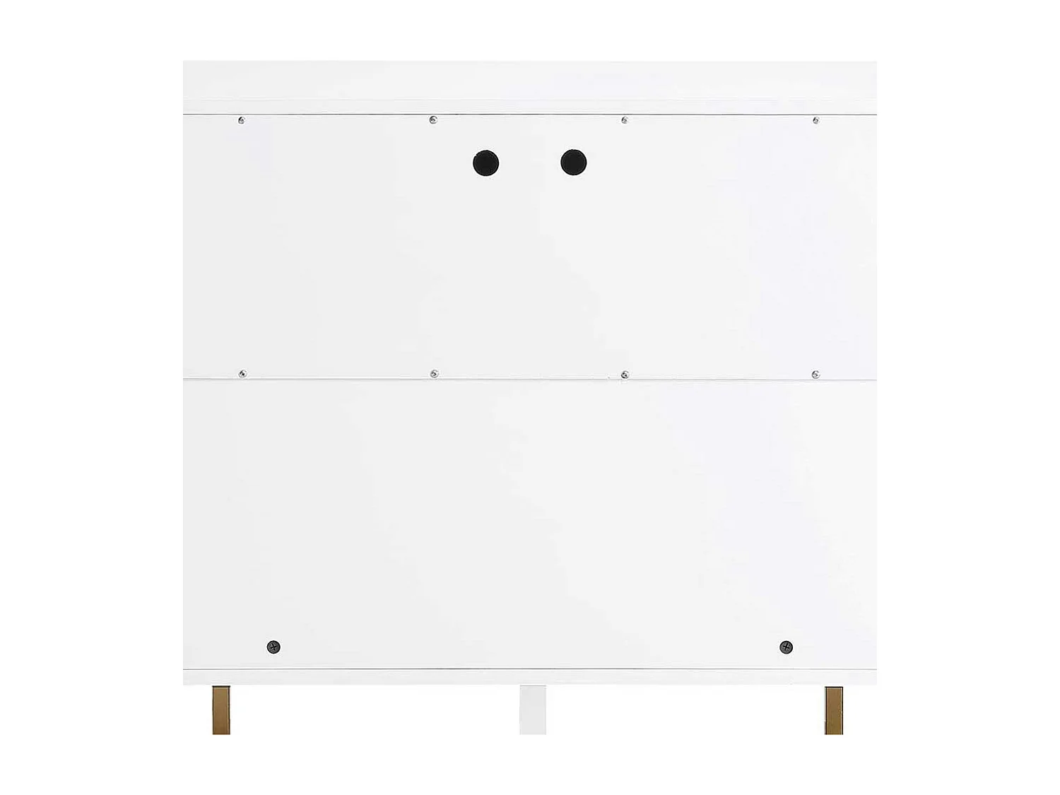 Sideboard weiss modern mit Bügelgestell aus Metall Goldfarben