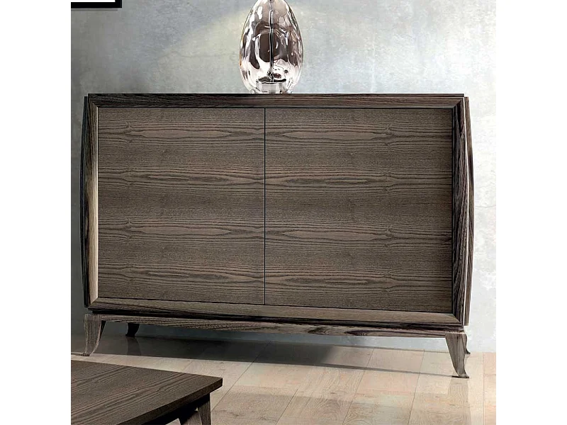 Sideboard in Esche dunkel furniert zwei Türen