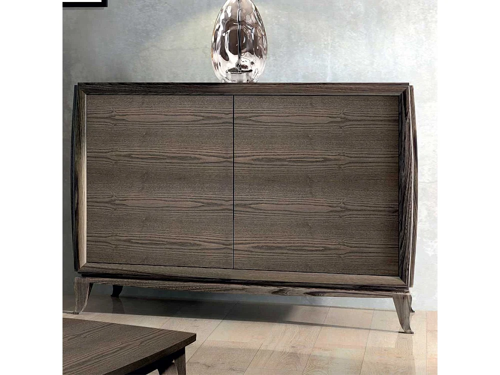 Sideboard in Esche dunkel furniert zwei Türen