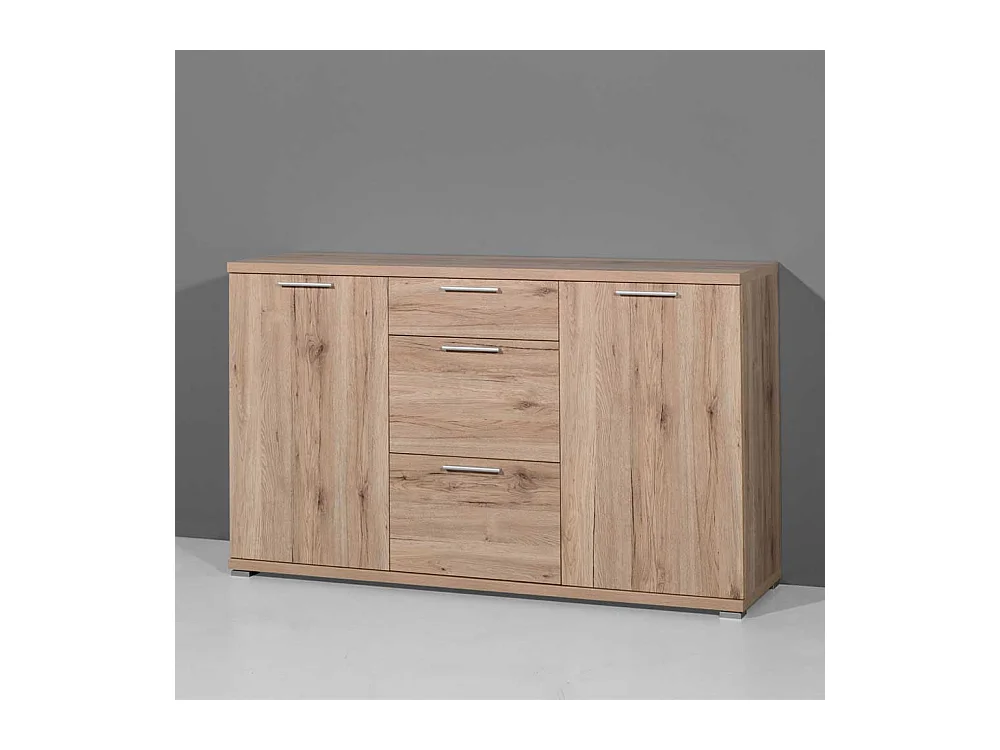 Sideboard mit Metallgriffen Touchwood Dekor