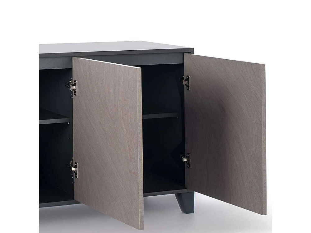 Esszimmersideboard in Hellgrau und Anthrazit 165 cm breit