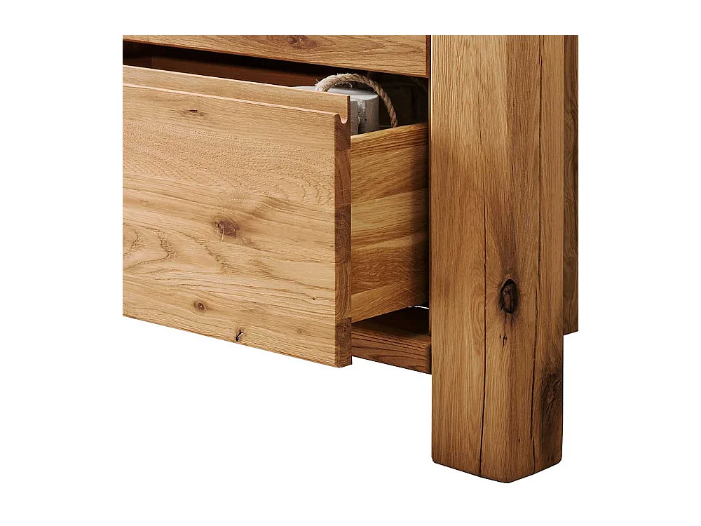 Schlafzimmer Sideboard aus Wildeiche Massivholz Griffmulden