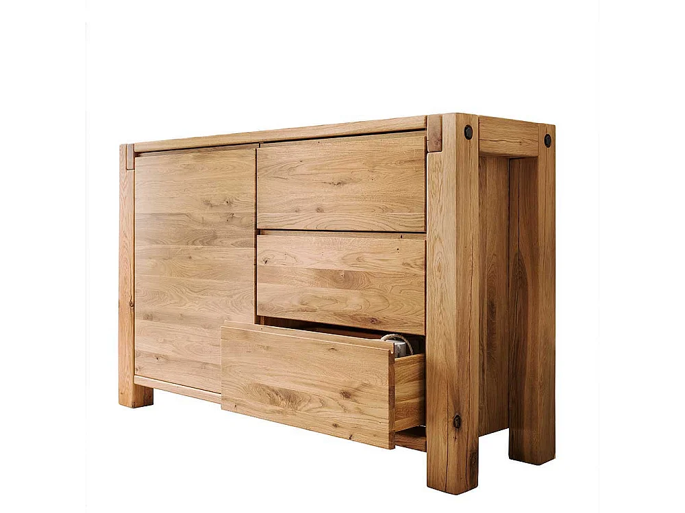 Schlafzimmer Sideboard aus Wildeiche Massivholz Griffmulden