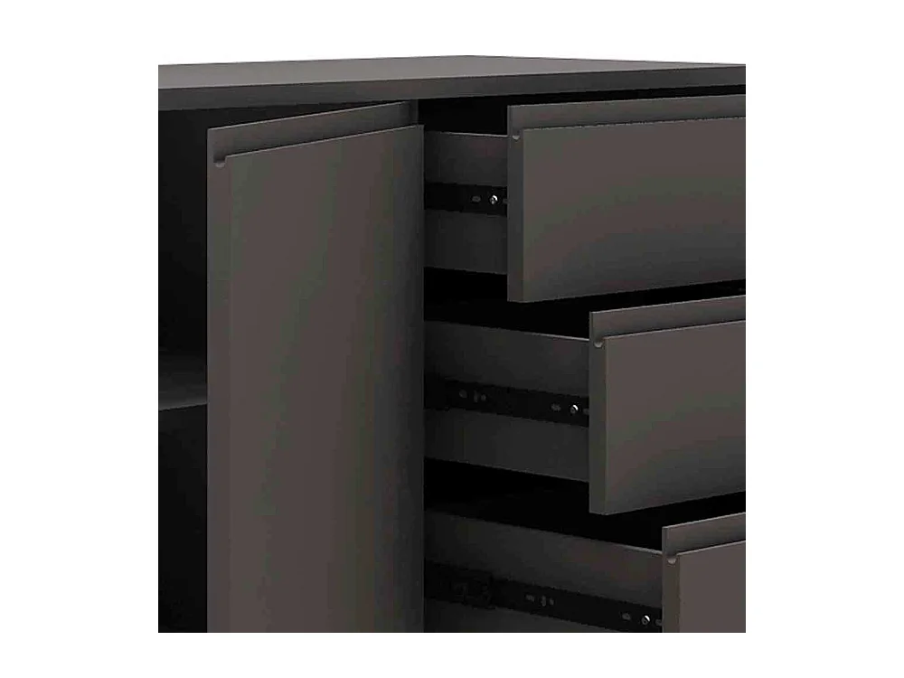 Esszimmersideboard in Grau und Goldfarben 150 cm breit