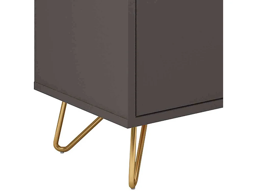 Esszimmersideboard in Grau und Goldfarben 150 cm breit