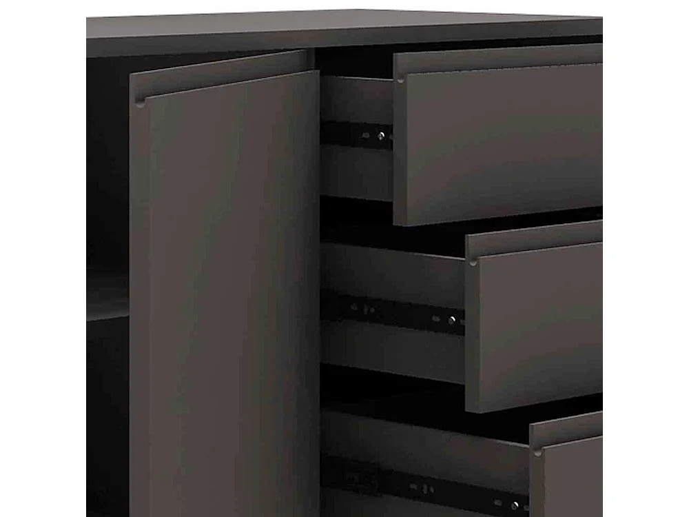 Esszimmersideboard in Grau und Goldfarben 150 cm breit