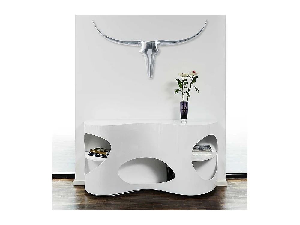 Hochglanz Sideboard in Weiß ausgefallenen Design