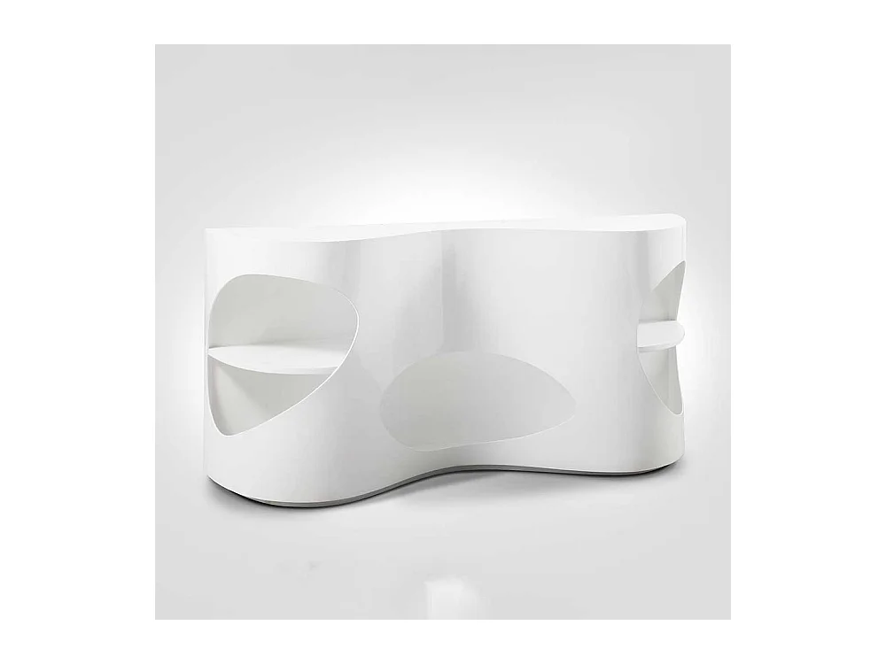 Hochglanz Sideboard in Weiß ausgefallenen Design