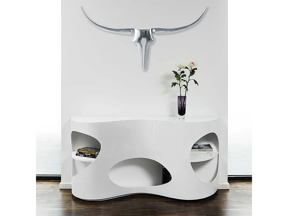 Hochglanz Sideboard in Weiß ausgefallenen Design