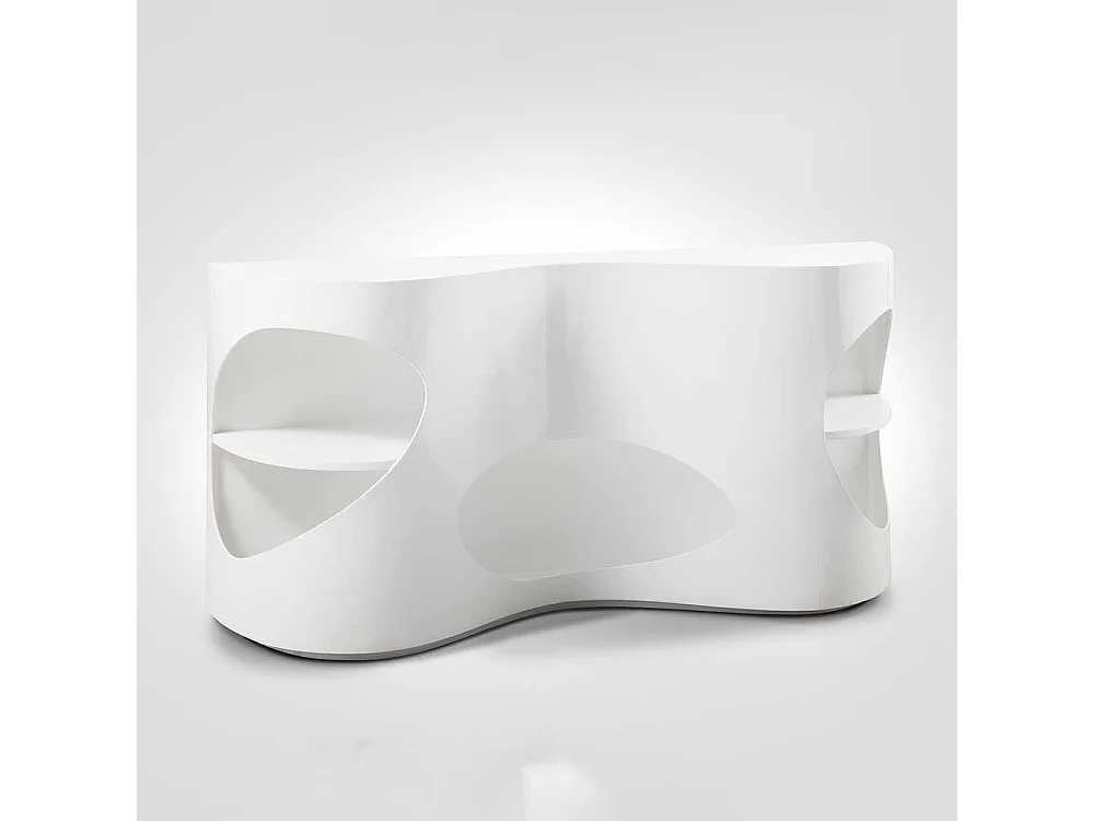 Hochglanz Sideboard in Weiß ausgefallenen Design