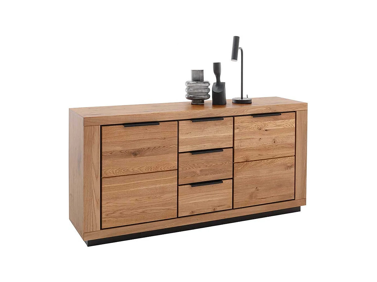 Sidebord in Wildeichefarben drei Schubladen