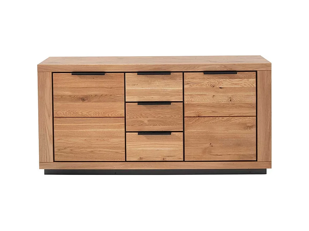 Sidebord in Wildeichefarben drei Schubladen