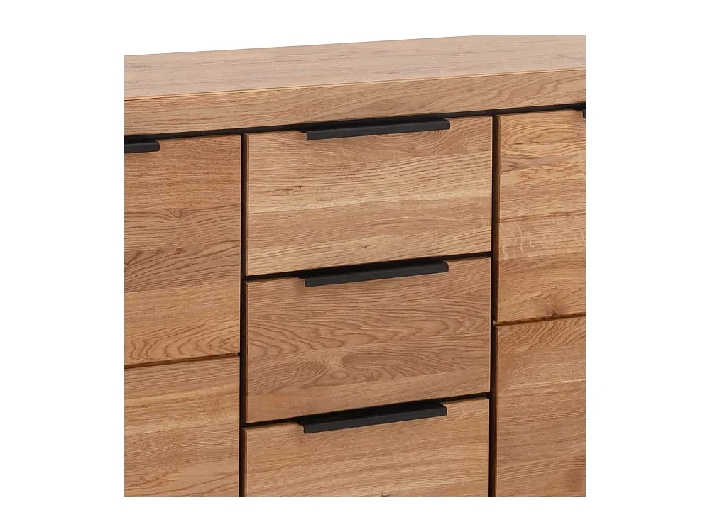 Sidebord in Wildeichefarben drei Schubladen