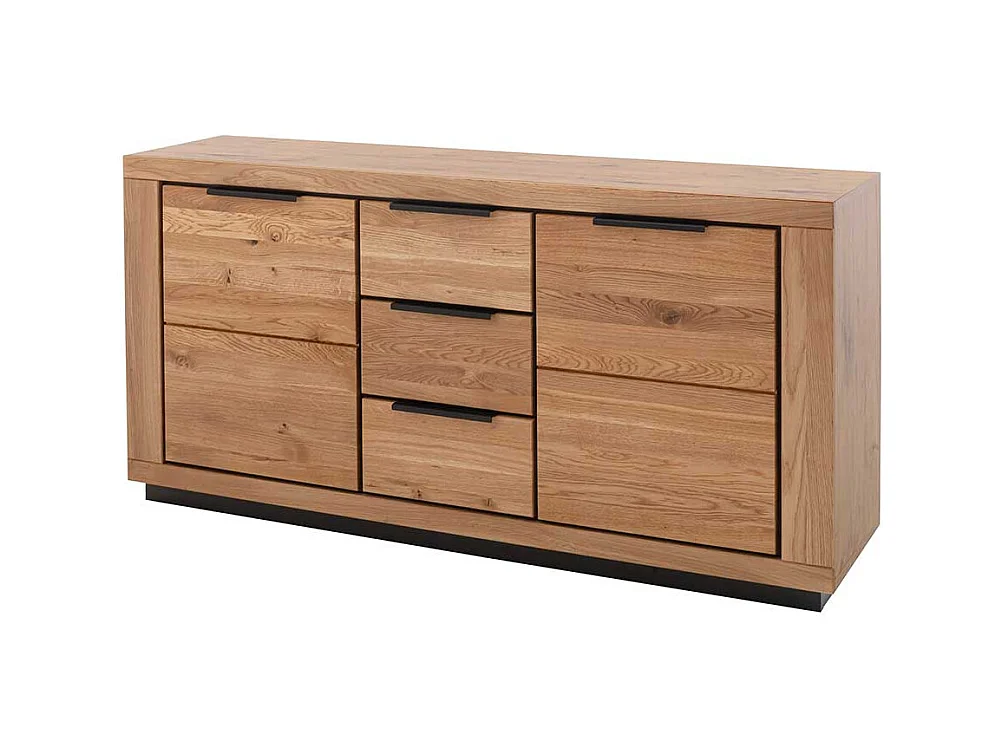 Sidebord in Wildeichefarben drei Schubladen