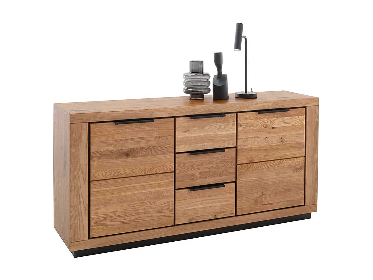 Sidebord in Wildeichefarben drei Schubladen