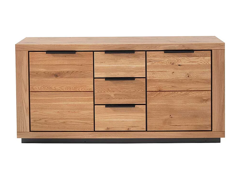 Sidebord in Wildeichefarben drei Schubladen