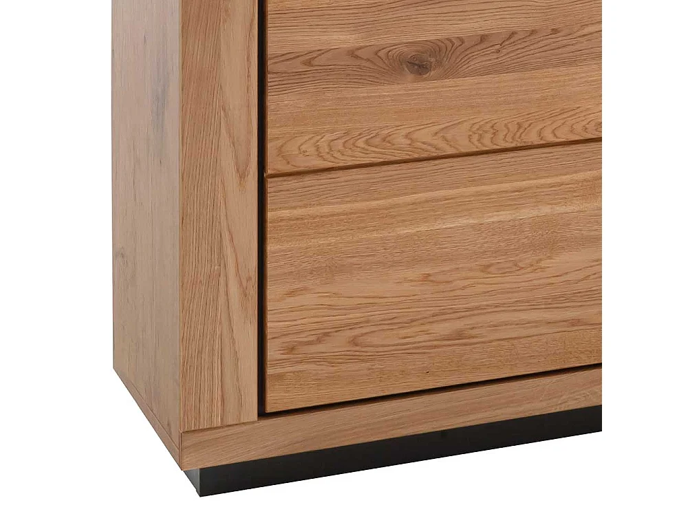 Sidebord in Wildeichefarben drei Schubladen