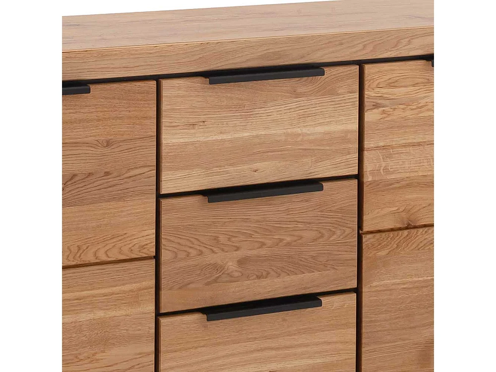 Sidebord in Wildeichefarben drei Schubladen