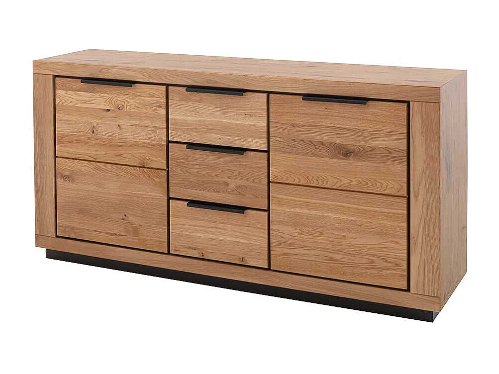 Sidebord in Wildeichefarben drei Schubladen