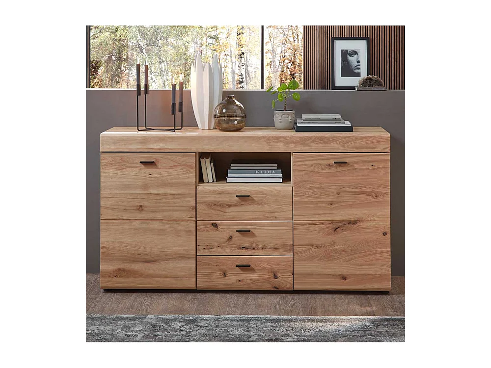 Sidebord teilmassiv in Eschefarben Wildeichefarben