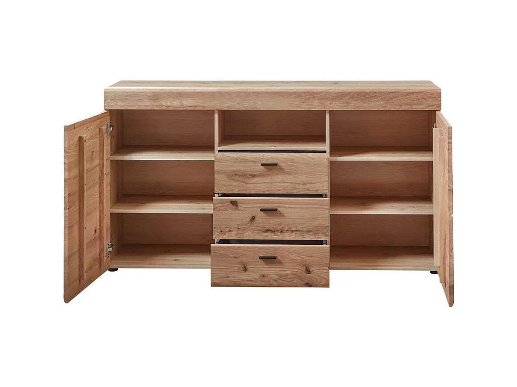 Sidebord teilmassiv in Eschefarben Wildeichefarben